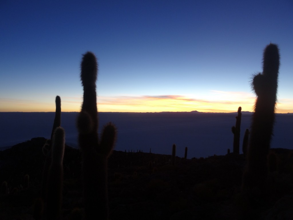 Sonnenaufgang auf der "Insel" Incahuasi