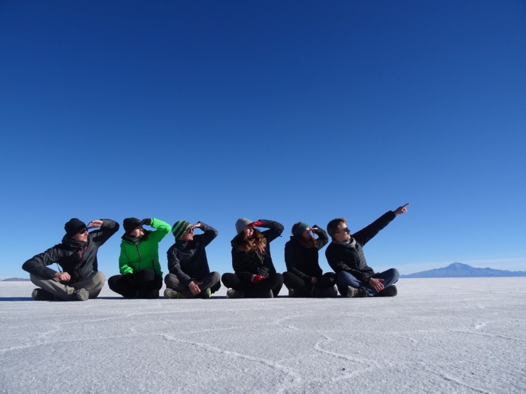 v.l.: Marco, Maria, irgendein Tourist, Sarah, Johanna, Roman