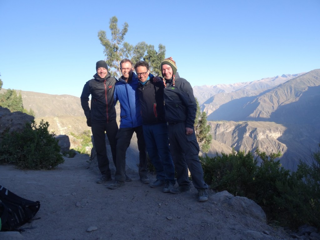 Geschafft! Die Männer sind oben...