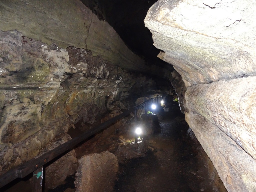 Ein Lavastrom hat hier einen Tunnel gebildet