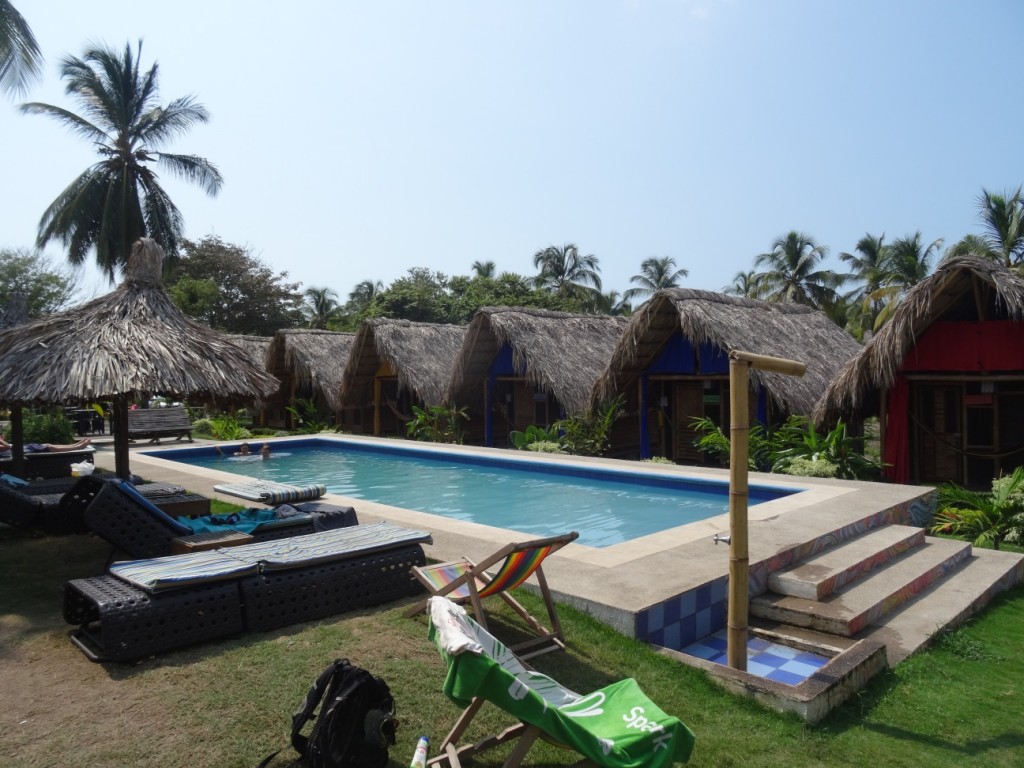 Unser entspanntes Hostel in Palomino, das Tiki Hut